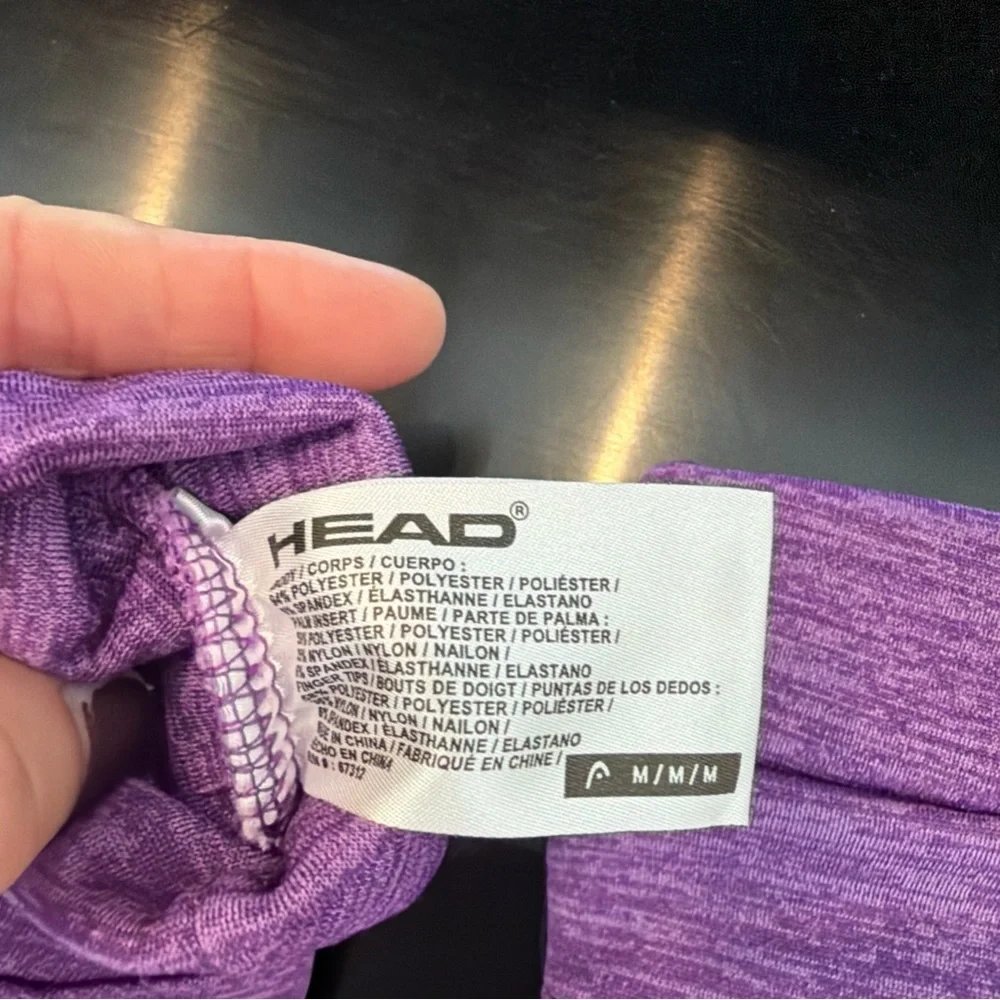 Head Vibrant Purple Knit Gloves